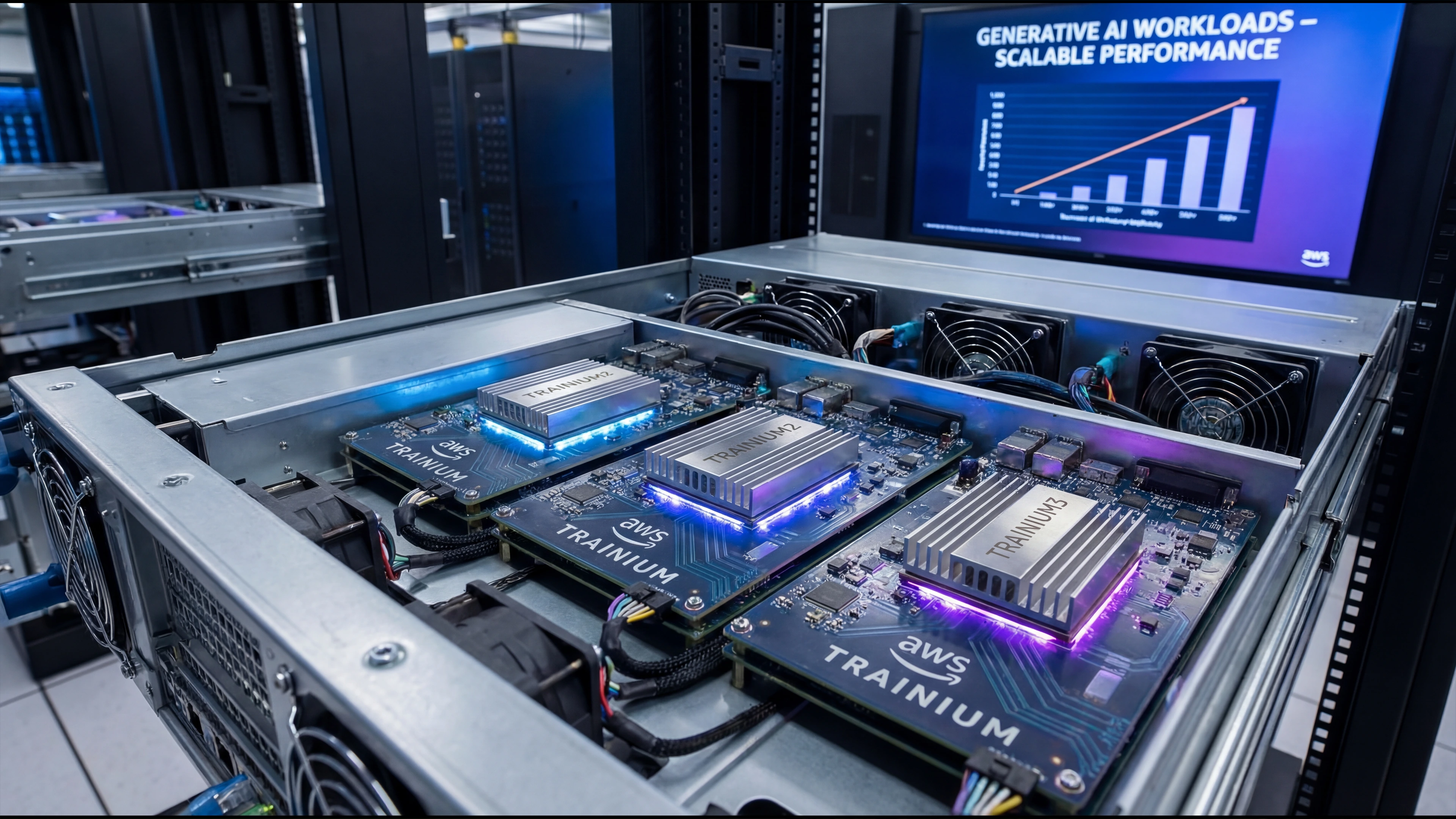 Az Amazon Trainium chip laborja